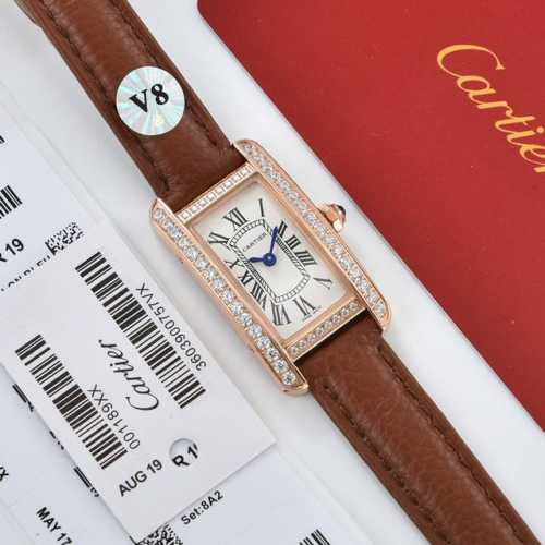 白 金 钻30 V8台湾厂卡地亚-美国坦克-Cartier Tank Am ricaine腕表 小号表款 三码合一 采用蓝宝水石晶镜面 瑞士石英机芯 原版开模