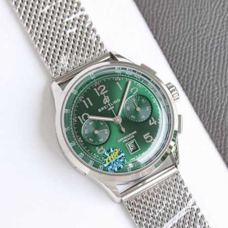 Tw新品百年灵璞雅b01计时腕表premier B01 Chronograph 吴彦祖同款 材质： 316L精钢 直径： 42毫米 厚度： 13.65毫米 表镜 - 点击图像关闭