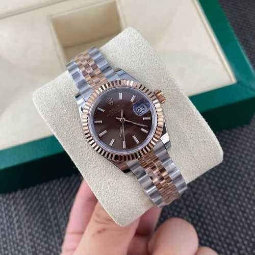 劳力士Rolex女款蚝式日志型腕表！表壳直28毫米。采用904L不锈钢来锻造，具备高抗腐蚀性。搭配2671全自动机械机芯性能极为稳定，抗震力强、几何结构使机芯在