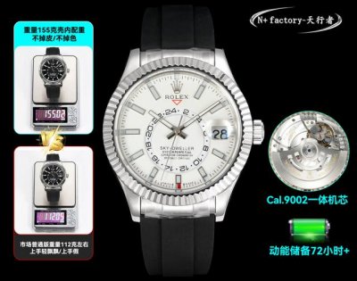N+ Factory』原装克重:155克性价比配重天行者到货！ 纵横寰宇，分秒皆赢』 1：N+ Factory采用904L精钢包壳内部配重，拒绝使用底盖加厚加重