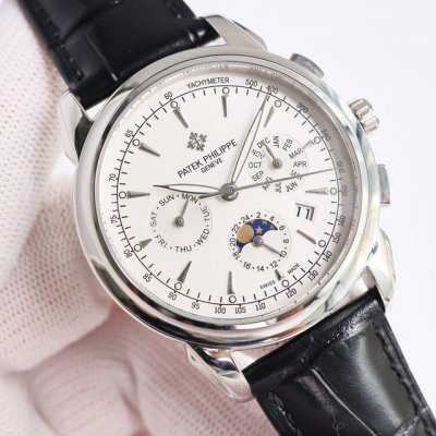 Sj出品 白壳 金壳 Pp 百达翡丽 Patek Philippe Mr2 复杂功能腕表，典雅高贵，搭配进口9100机芯 零返修 功能 24小时,星期，星辰，月