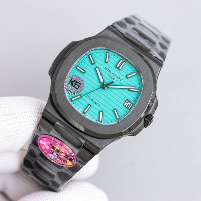 百达翡丽 Pp 优雅运动系列5711 1A鹦鹉螺，钢表之王，全网最佳解毒方案！细节方面： DDD 1搭配定制版9015一体Cal.324自动机芯 不停秒 DDD