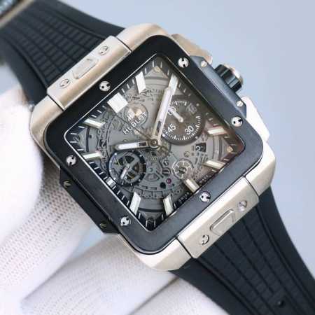 统一价： 全新核心作品 Hublot 宇舶表荣耀发布全新Square Bang Unico腕表 恒宝方形大爆炸 精钢打造轻盈贴手舒适 不计成本采用蓝宝石玻璃 采 - 点击图像关闭