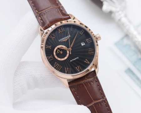 白壳 金壳 ，钢带20 品牌：浪琴-Longines 类型：男士腕表 壳套：顶级版316精钢l 表带：进口小牛皮表带 316L精钢表带 机芯：全自动机械机芯 镜 - 点击图像关闭