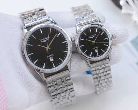 白壳 金壳+20，钢带20 品牌：浪琴-Longines 类型：情侣腕表 壳套：顶级版316精钢L 表带：进口小牛皮表带 316L精钢表带 机芯：进口石英机芯 - 点击图像关闭