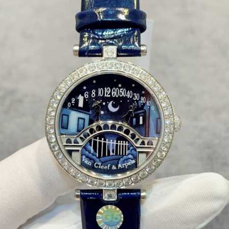 独家实拍，认准品质与细节 脱神单器帮你敲定情人 梵雅克宝-Van Cleef&Arpelsv2升级版 诗意复杂能功系列：恋人之桥最浪的漫手表 瑞定士做石英机芯升 - 点击图像关闭