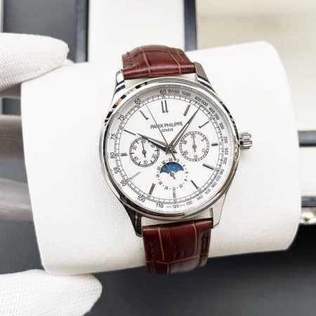 白壳 金壳 钢带+20 百达翡丽-Patek Philippe精品男士腕表 尊贵大气 绅士风范 高端矿物质防刮镜面玻璃 耐磨316L精钢表壳 耐磨进口小牛皮表带 - 点击图像关闭