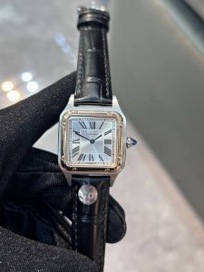 独家实拍图 卡地亚杜蒙系列，瑞士石英机芯 Cartier Dumont Battery Watch，Swiss Movement