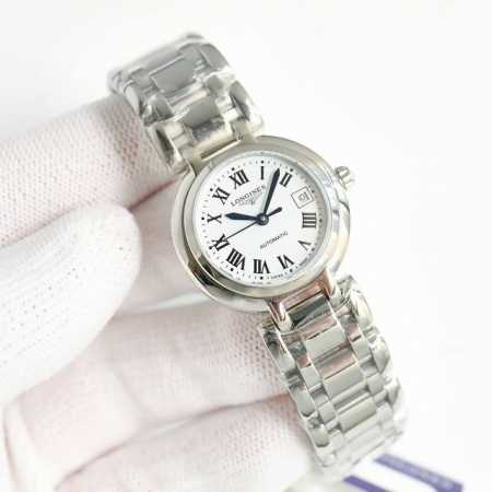 Sj出品 光壳 钻壳 Longines、浪琴 心月系列 Ln2 机械女款 1:1的外观28毫米尺寸.搭配精磨2671全自动机芯.表壳精选精钢材质.表圈独特设计玲 - 点击图像关闭