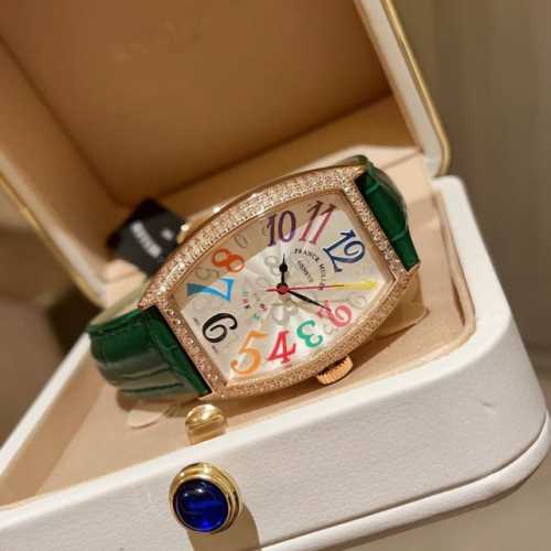Franck Muller 法兰克穆勒 一新面 酒桶形女士石英腕表 Cnc加工抛光表壳 经典之作！满天星字面和彩色款彩色字面 上手效果真的拒绝不了，一整个爱住了