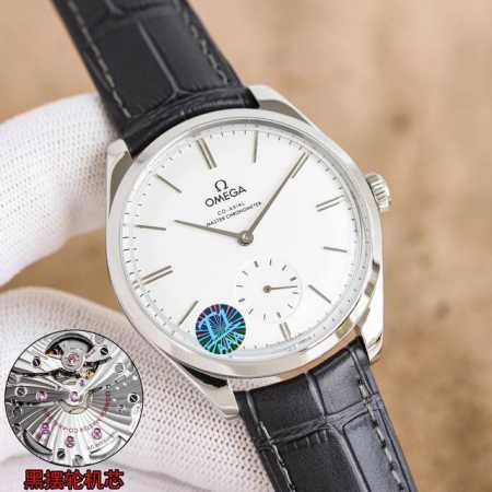 白 金 钻100 Omega 欧米茄碟飞名典小三针系列手动机械 腕表 至臻天文台表径 40毫米，购入原版开模，历时14个月，整体表壳采用原装精钢材质打造，同步原 - 点击图像关闭