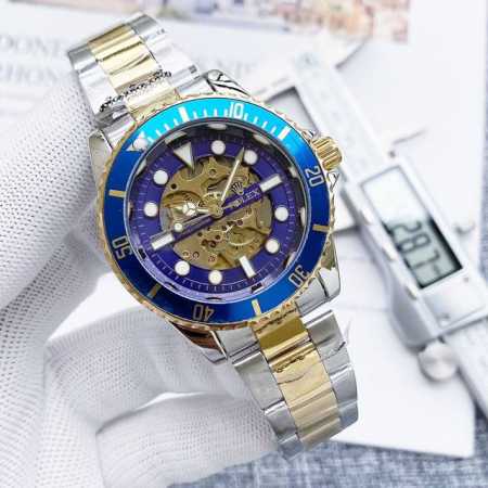 白135金 劳力士 Rolex火热爆款来袭时尚机械男式腕表，矿物质超强玻璃镜面，手表采用透明镂空设计，整体设计简约而不失雅致，更是让细节彻底的完美呈现出来。更能 - 点击图像关闭