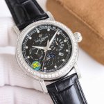 白钻 金钻 百达翡丽patek philippe复杂功能系列-纯手工-雕花腕表-惊艳登场 42毫米的表径适配大众男性手寸 非常商务可亦休闲 整表表壳手工雕刻花纹