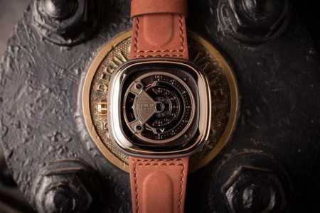 七个星期五 多送一副胶带。Original Sevenfriday自动机械男表，型号：M2B-1，表径47*47Mm，不解释，看细节，皮带Sevenfriday - 点击图像关闭