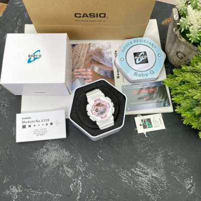 Casio卡西欧Ba-110多彩可爱女表北极光卡西欧Baby-G新款限量尺寸42Mm Led照明 全自动日历 秒表计时 每日闹钟整点计时 世界时间48个城市 1