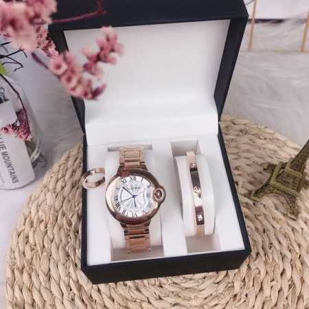 特惠礼盒 一套新款实拍cartier 卡地亚三件套独家三件套！蓝气球款 尺寸28Mm 36Mm三件套 “玫瑰金色”银色。最经典的款式。 - 点击图像关闭