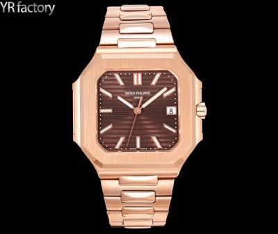 Yr Factory 百达翡丽Cubitus系列 5821小电视-新时代的优雅运动腕表标杆 45Mm尺寸，配备了9015改Cal.330Sc自动上链机芯，上下蓝