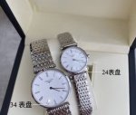 浪琴 嘉岚系列 赵丽颖同款 白色表盘 表盘精致 女生24小表盘很秀气 男生34 表盘 表盘很薄 厚度只有4Mm 全钢表链 防刮花镜面 防水深度30 M