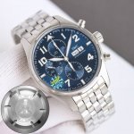 Iwc 万国飞行员系列Iw377701钢带款强势登场，精彩细节:1.原版开模 分段式小头粒 2.扣子对版 可伸缩 3.表带带节可快拆， 表带侧面没有螺丝跟任何发