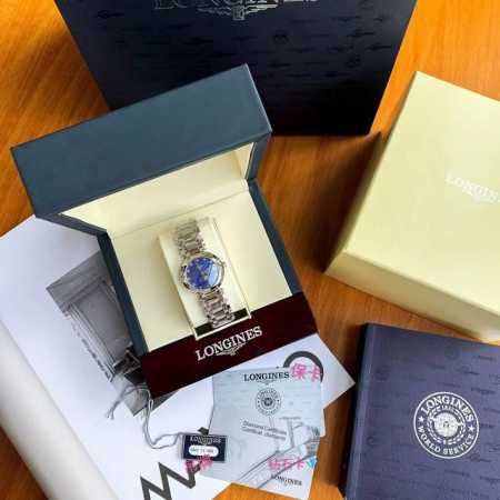 浪琴 Longines 林志玲代言 浪琴心月系列 原装进口石英机芯 尺寸30.5Mm，走时精准耐久 双卜蓝宝石水晶玻璃 316L精钢表壳 顶尖工艺打造 还原正品 - 点击图像关闭