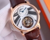统一价： 卡地亚rotonde De Cartier Tourbillon Cadran Love陀飞轮腕表表壳精炼，为充满想象力的设计师提供了承载机械部件的理