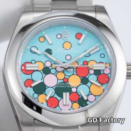 蚝式恒动爆款 Gd品控，官方同步蚝式恒动41、31Mm独家回馈 表壳 316L精钢表壳，原装同步壳形、细节 非日志型同款壳 还原圈口弥度，表耳拉丝 与表链拉丝纹 - 点击图像关闭