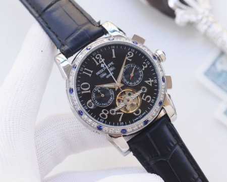 品牌：百达翡丽-Patek Philippe 类型：男士腕表 壳套：顶级版316精钢L 表带：进口小牛皮表带 机芯：全自动进口机械机芯 镜面：矿物质防刮镜面玻璃 - 点击图像关闭