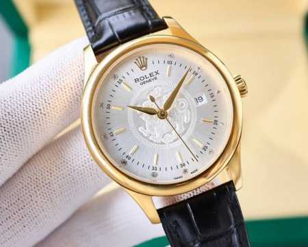 白 -金 。爆款主推劳力士切利尼系列 Rolex 招财貔貅 升级版本 男士腕表 采用独特的表盘设计 搭配招财貔貅的3D立体感，整体效果更显高档奢华的劳力士 初识 - 点击图像关闭