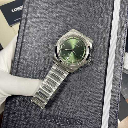 优雅焕新｜新品首推浪琴康卡斯悦动系列 优雅银经典黑百搭绿深邃蓝 原版开模1:1，对版41Mm尺寸316精钢材质，Cnc精工艺打造拉丝抛光处理过渡流畅质感拉满 日