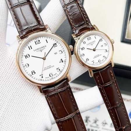 玫+20.钢带加20 浪琴-Longines 新款情侣对表 原装进口石英机芯 矿物质玻璃镜面 316L精钢表壳 直径男40Mm女30Mm 厚8Mm如果今天的阳光 - 点击图像关闭