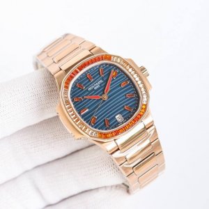 Sj出品 一体 9015改 彩虹钻 Pp 百达翡丽 Rm Nautilus女式腕表推出全新珠宝款式 鹦鹉螺系列 八角形表圈镶饰双排68颗长形锰铝榴石 呈现自干邑