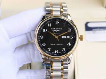 名匠系列：直批P皮 钢 金+10玫+20 双历+10 7浪琴-Longines 名匠系列 再次升级版本 多次反复修缮至完美 极致严格的质量保证。确保采用原版式抛 - 点击图像关闭