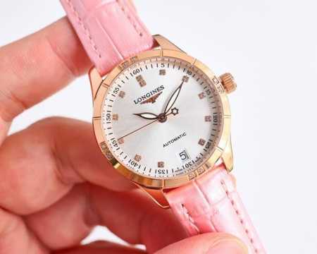 白壳 金壳 最新推出2024最新版本 浪琴 Longines 名匠系列机械女表！让所有男神更爱你！，推出为每一位女性设计的新品，适合所有女神佩戴，在不同场景都能 - 点击图像关闭