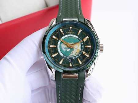 欧米茄omega海马系列 Aqua Teera 米腕表！直径41Mm 1:升级真正与正品表盘一致对版，细节精雕细琢！ 2:旋入式 凸雕技术 表冠 全新 “圆椎形 - 点击图像关闭