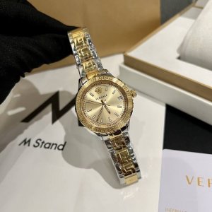 金钢+20爆款 范思哲 Versace Hellenyium系列 时尚女表 35Mm表径，进口日历机芯，矿物质防刮花镜面，表壳外圈饰有希腊回纹，表盘表针超强夜光