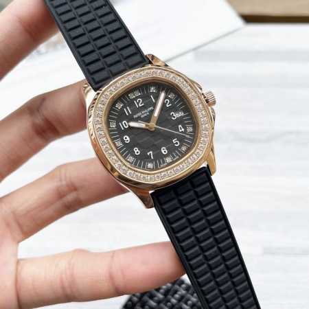 白 金 钻10 百达翡丽 Patek Philippe-最新手雷腕表独家首发原装进口石英机芯矿物质玻璃镜面 316精钢表壳表盘镶钻高端大气直径女35.6X7.7 - 点击图像关闭