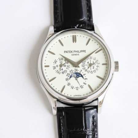 Tw 出品 白壳 金壳 百达翡丽 P Rk1 超级复杂功能时计5327、5140系列腕表，万年历中最经典的款式。 表径为正装39Mm，大小适中，适合各类行业人士 - 点击图像关闭