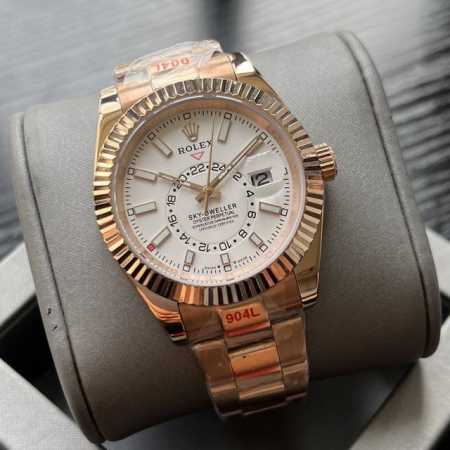 特价 。 劳力士纵航者系列rolex Sky-Dweller 天行者！尺寸42Mm，沉稳可靠、雍容大度！表圈采用劳力士ring Command三角坑纹，抗刮损蓝 - 点击图像关闭