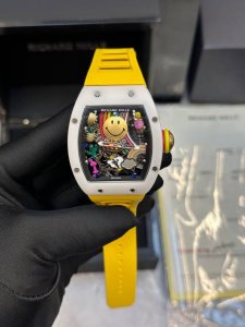 独家实拍图理查德米勒 可以治愈一切烦恼的笑脸 演绎玩趣风格带上它 开心每一天 顶级一体机全自动机械表 型号 Rm88笑脸 公万 直径48 39Mm 顶级版本-瑞
