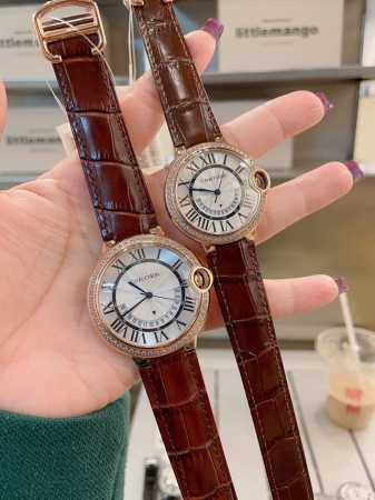 白 金 钢带+40 单排钻+20 双排钻+40 全网最新款cartier 卡地亚蓝气球系列 最新款西铁城进口石英情侣对表 三针半圆大日历窗口 双卜蓝宝石玻璃镜面 - 点击图像关闭