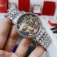 特价白 金 钢带20 浪琴-Longines打破常规 最新杰作 老虎表盘 全自动机械尺寸 42*12Mm 矿物质拱形耐磨玻璃真牛皮表带或316L精钢表带可选任何