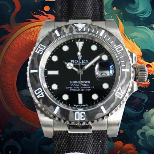 统一 龙年吉祥 最新升级rolex劳力士百搭 Submariner 潜航者sub水鬼 完美呈现 1 升级更便捷-更百搭的魔术贴表带 通用大小手腕 男士女士均适合