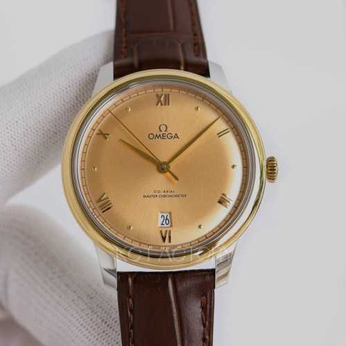 皮带 白壳 间玫 钢带加100 Kg Factory重磅推荐 Omega 碟飞典雅系列 腕表 至臻天文台表 40毫米 购入原版开模 历时14个月 整体表壳采用原