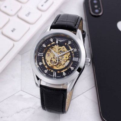 白： ，间金： ，全黑： ，浪琴-Longines优雅男士腕表 全自动机械机芯，Ips真空电镀，矿物质水晶镜面 ，精密防水 ，直径：40Mm，厚度：12Mm，
