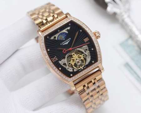 尊享价： 品牌：浪琴-Longines 类型：男士腕表 壳套：顶级版316精钢l 表带：316L精钢表带 机芯：全自动机械机芯 镜面：矿物质防刮镜面玻璃 尺寸： - 点击图像关闭
