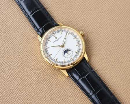 白 -金 Tw江诗丹顿 Vacheron Constantin 传袭系列男士腕表！全新复杂日月星辰多功能腕表，超强夜光。搭载原装进口2824-2自动上链机械机芯 - 点击图像关闭
