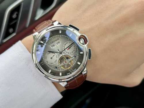 白 -金 钢带+30 卡地亚-Cartier 精品男士腕表 全新多功能设计 尊贵大气 绅士风范 卓越品质 热卖全城 采用全自动机械机芯 顶级316精钢表壳 进口