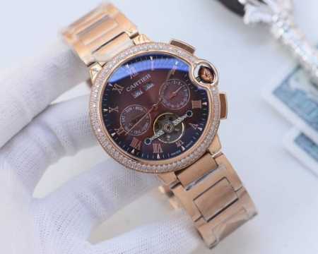 白壳 金壳+20钢带30 品牌：卡地亚-Cartier 类型：男士腕表 壳套：顶级版316精钢L 表带：进口小牛皮表带 316L精钢表带 机芯：全自动进口机械机 - 点击图像关闭
