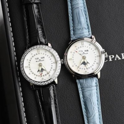 宝珀月亮美人天然贝母盘女表，Jb女装3663全历月相腕表35Mm，工厂p聘请制表师傅通过两年无数次测试，期间损坏机芯上百个，从星期，月相，到日历，月份一一还原制