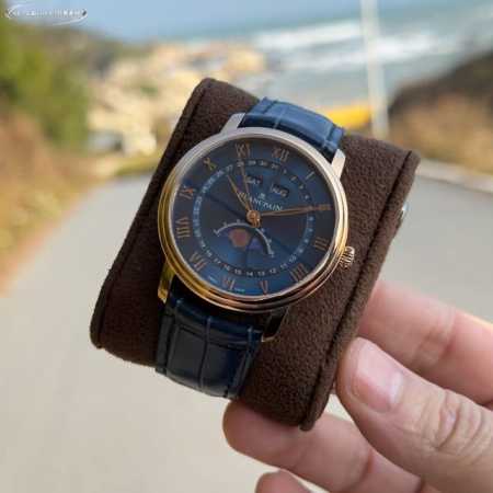 统一价， 。Xr新品宝珀Villeret经典系列6654月相腕表： 1精钢表壳，表径40Mm，表肩和表壳交接的线条明显，打磨到位。壳套饱满，光泽四溢。 2自动机 - 点击图像关闭